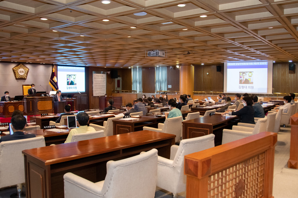 제296회 임시회 3차 본회의 전경