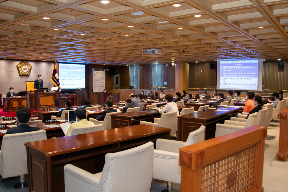 제297회 임시회 2차 본회의 전경