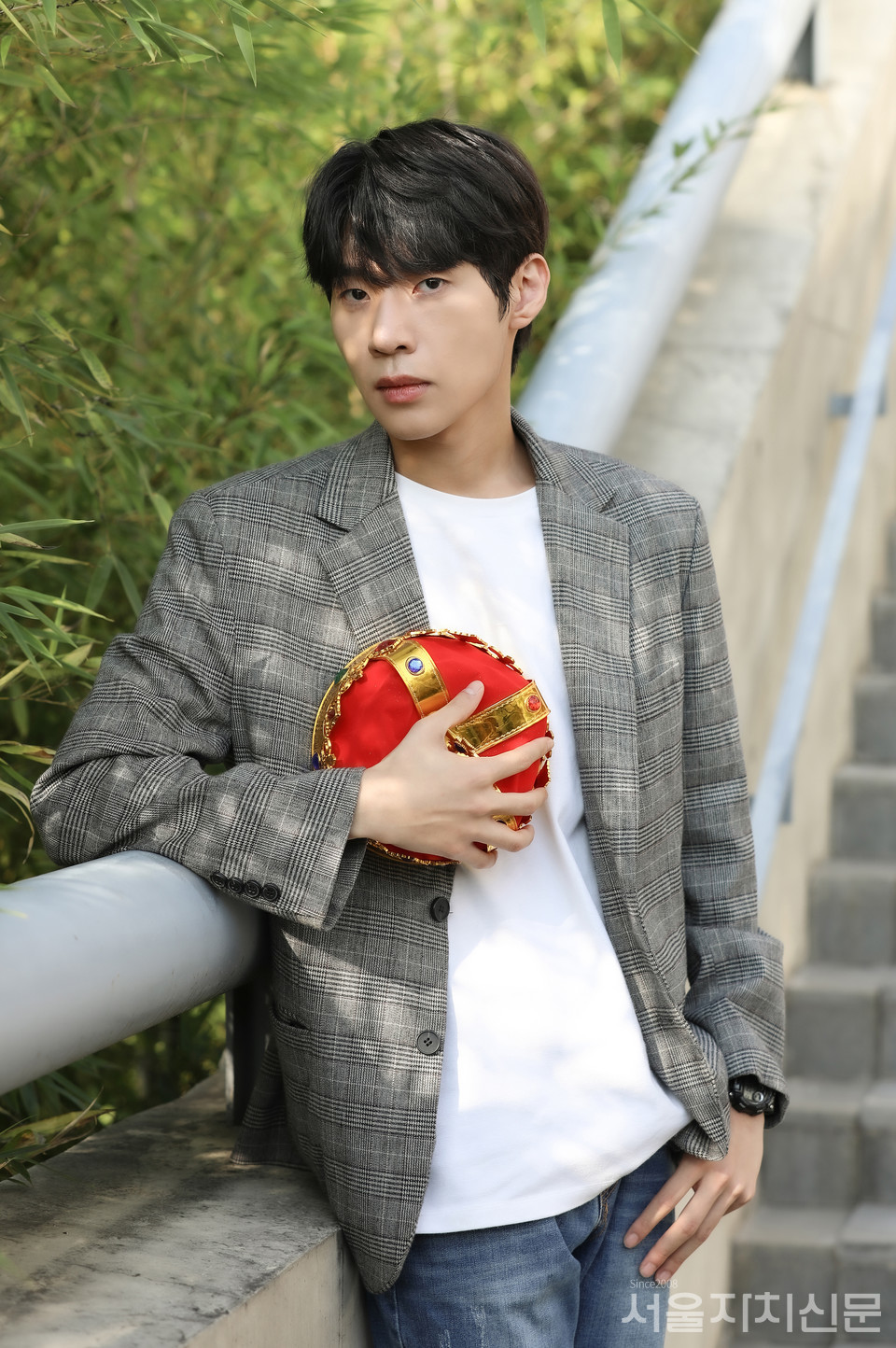 ▲ 배우 박상혁이 대학로에서 서울자치신문과 인터뷰를 진행하고 있다. ㅣ사진 ⓒ 김수현 기자