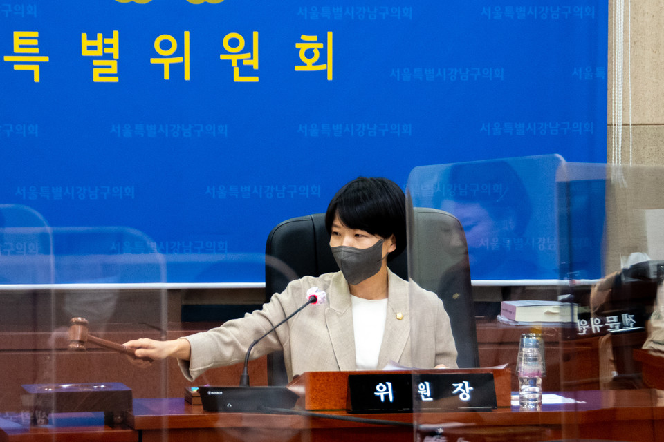 지난 6일 민간위탁 운영 관련 특별위원회 회의를 진행 중인 이도희 위원장