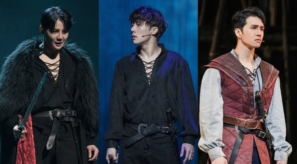 뮤지컬 '엑스칼리버' ‘아더’ 역 김준수, 김성규, 이재환_제공 EMK