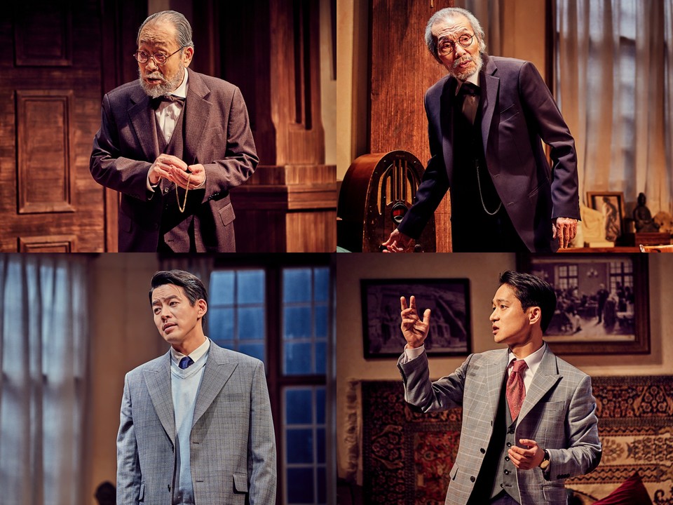  공연사진 (왼쪽부터 시계방향) 신구, 오영수, 전박찬, 이상윤 | 제공=㈜파크컴퍼니