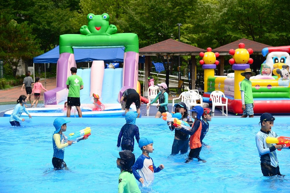 2019년 8월, 노량진1동 송학대공원 어린이 물놀이장 사진