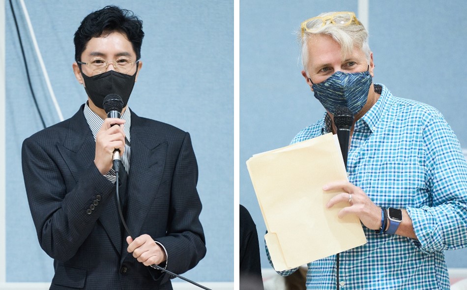 뮤지컬 '스위니도트' 상견례 현장_(왼쪽) 신춘수 프로듀서 / (오른쪽) 에릭 셰퍼 연출│제공=오디컴퍼니㈜ 