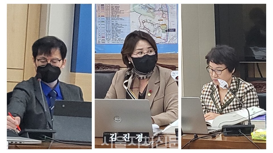 사진 왼쪽부터 김형곤, 김진경, 노애자 의원