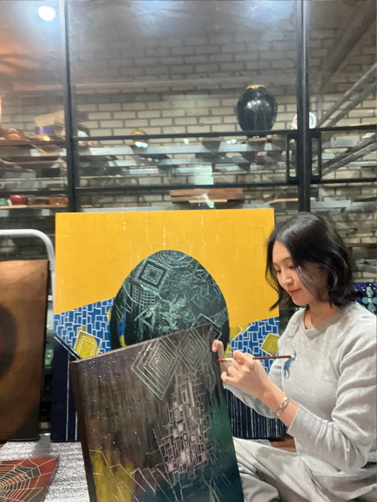 옻칠회화 설송 작가