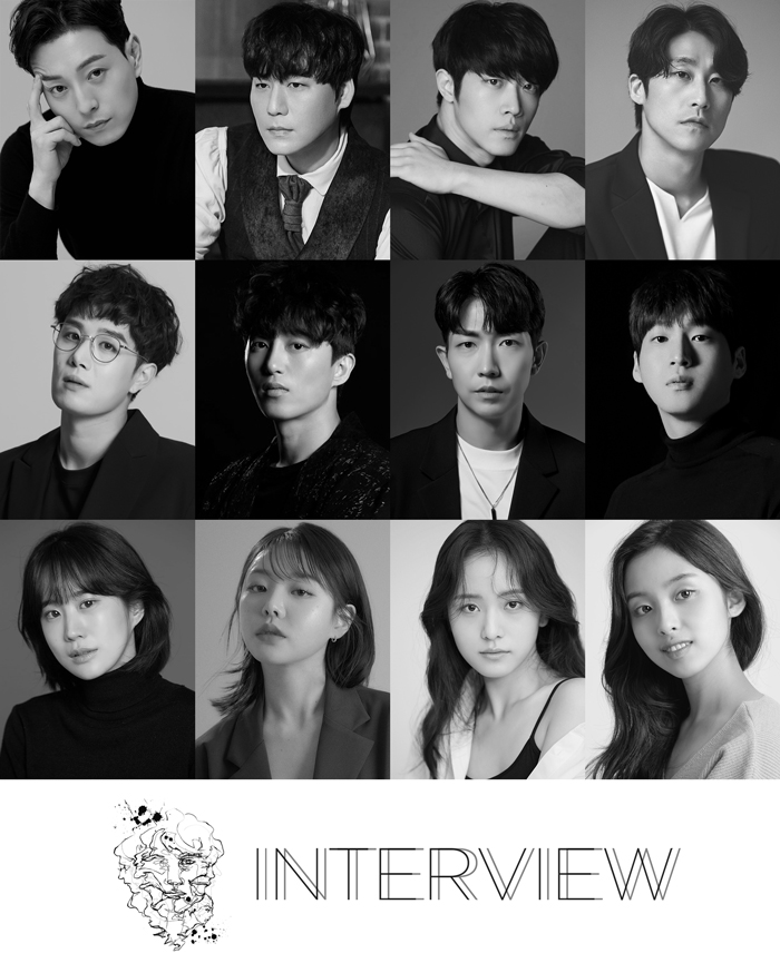 뮤지컬 캐스팅 보드ㅣ 제공 : (주)더블케이엔터테인먼트좌측 상단부터 유진킴(정성일-정상윤 -박영수-김지철), 싱클레어(최호승-손유동 -현석준-김리현), 조안(박새힘-조영화 -유소리-문은수)