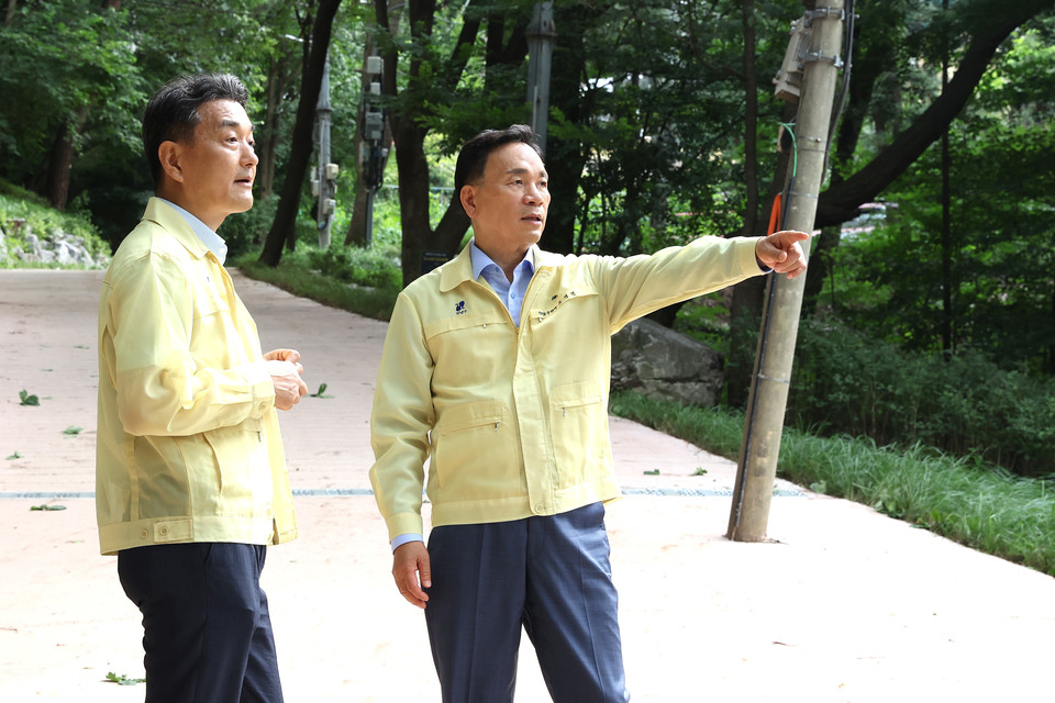 조성명 강남구청장 수해복구 지역 점검