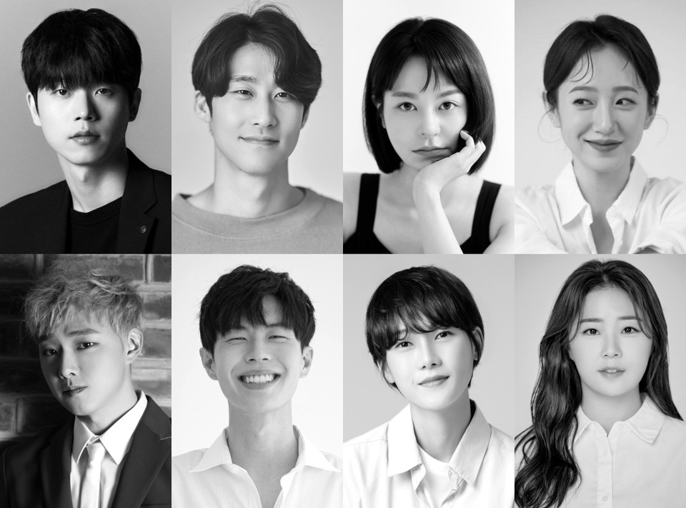 피지컬시어터 출연 배우 ◀왼쪽부터 ‘톰’ 役전성우, 김지철 ㅣ‘소피&이자벨라’ 役김주연, 전혜주 ‘마이크’ 役외마현진, 곽다인ㅣ‘엠마’ 役외 강은나, 송나영