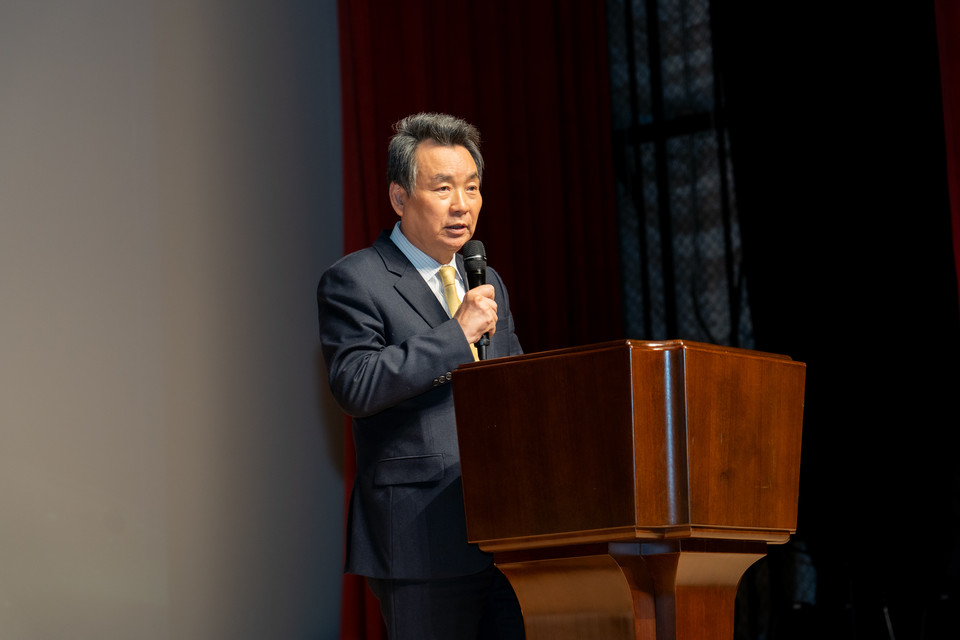 지난 1일 ‘제4회 강남복지포럼’에서 강남구의회 김형대 의장이 축사를 하고 있다.