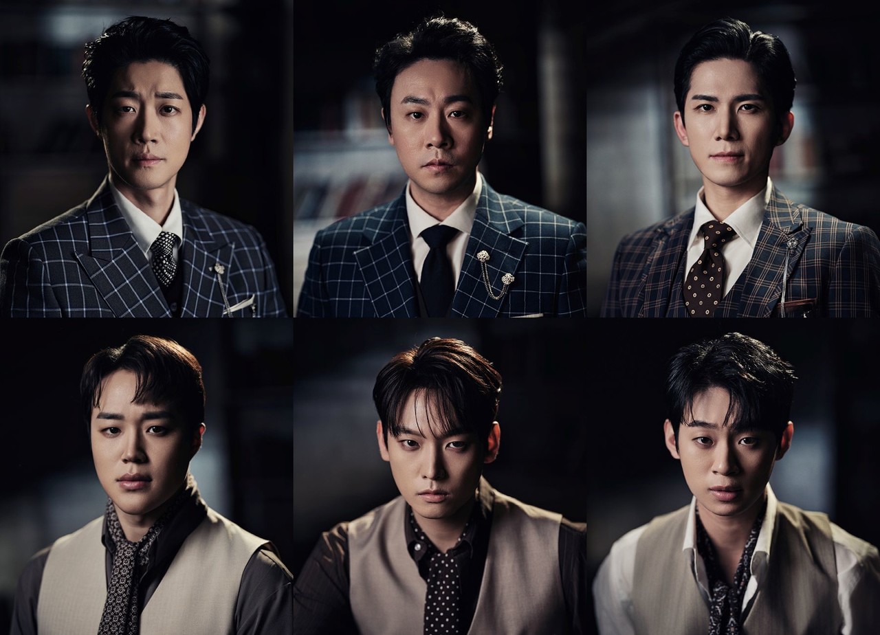 2024 뮤지컬 '에밀' 출연 배우 (사진제공_프로스랩)(좌상단부터 박영수, 박유덕, 정동화, 구준모, 인성, 정지우)