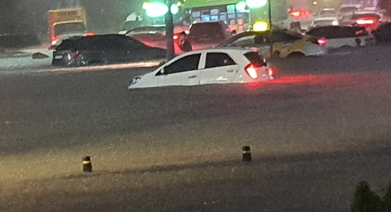 지난 2022년 8월 장마철 대치역 사거리 침수 현장