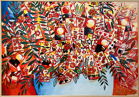 극동에서 온 꽃, 111x160cm, acrylic on canvas, 2021