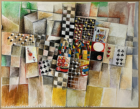 사람들 놀며살고 살며놀다, 111x145cm, acrylic on canvas, 2001