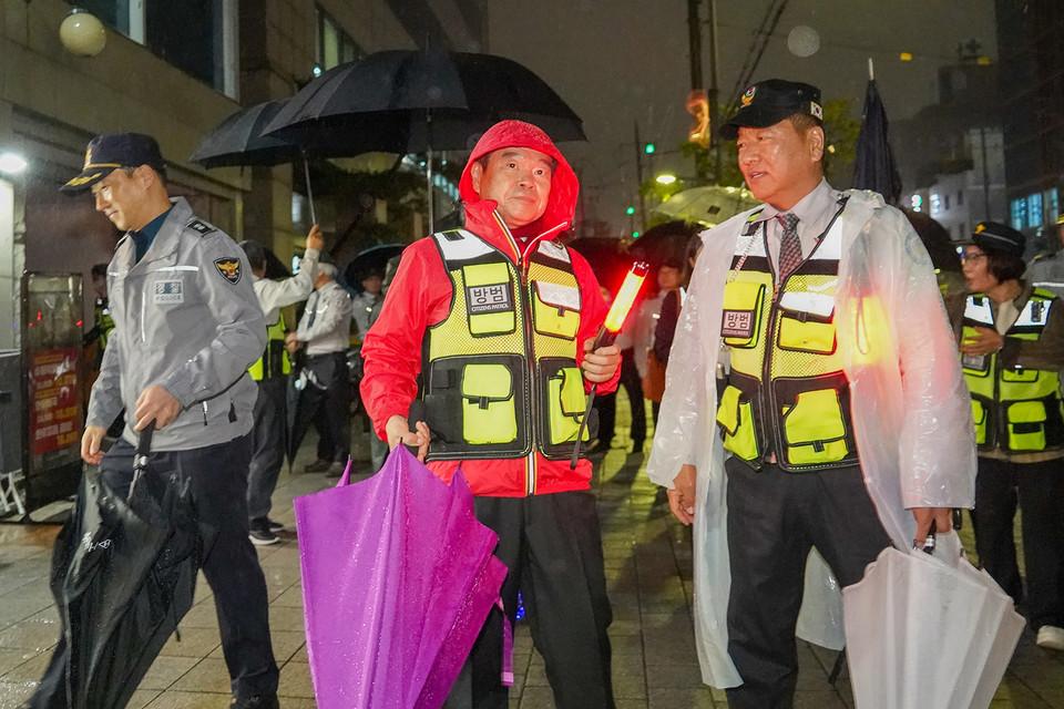비오는 가을밤에도 이어진 합동 순찰