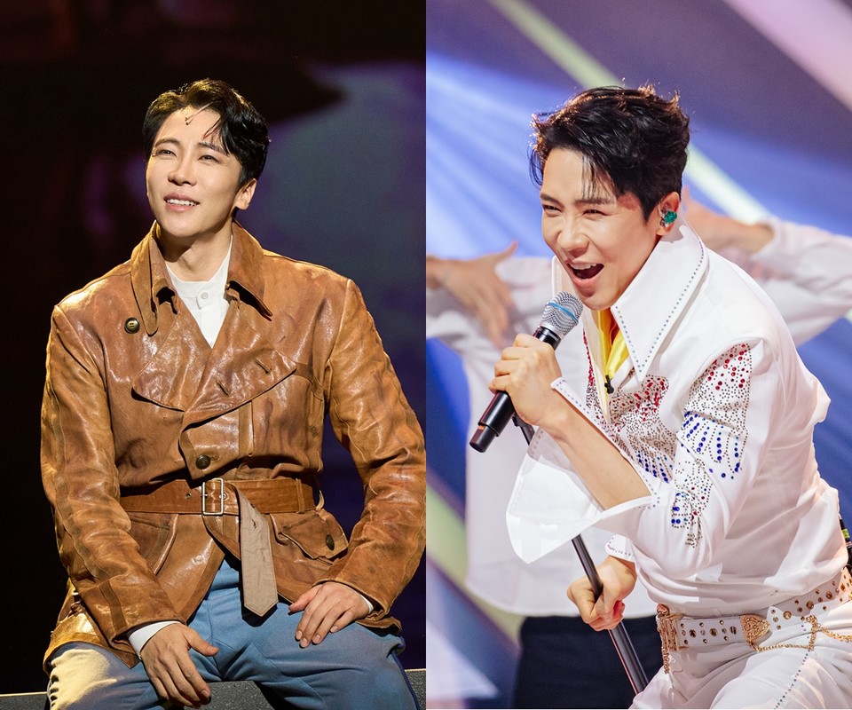 [에녹] 좌) 뮤지컬 마타하리 공연 사진, 우)MBN 현역가왕2 무대 사진_제공 EMK, MBN 현역가왕2