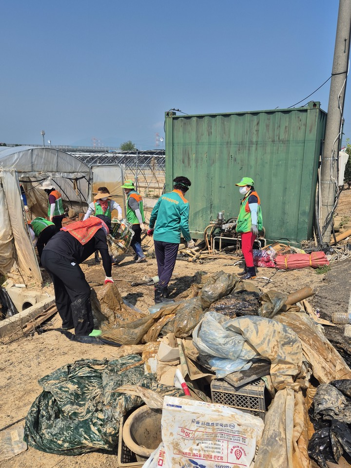 수해 복구 현장