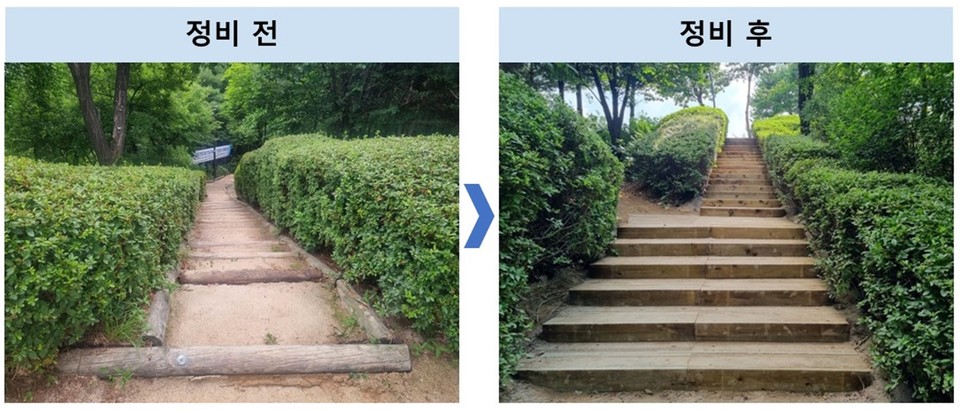 2024년 주민참여예산 공모사업으로 추진 중인 오동근린공원 정비 사업 사진