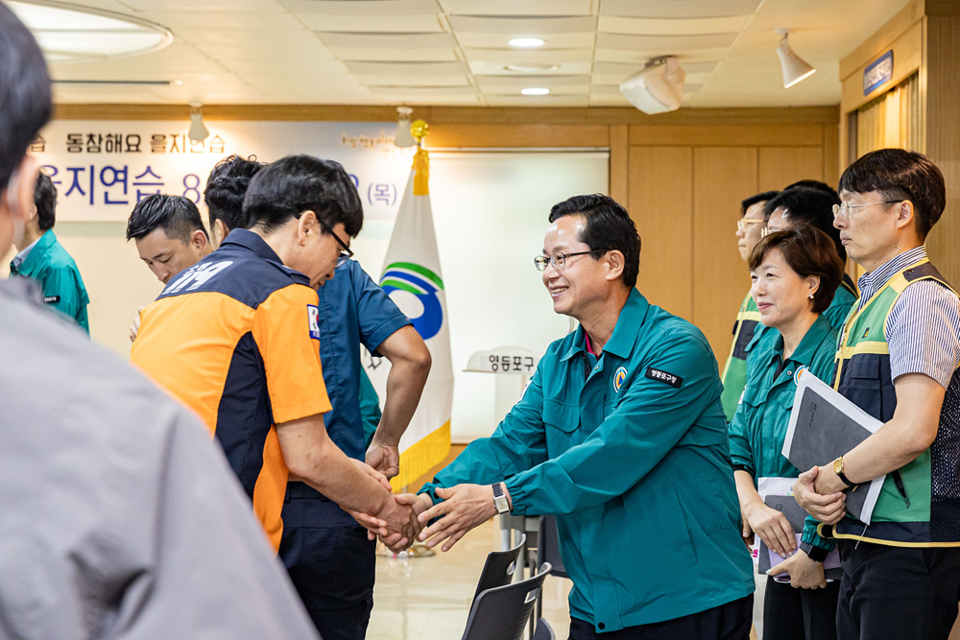 지난해 을지연습에 참석한 최호권 영등포구청장