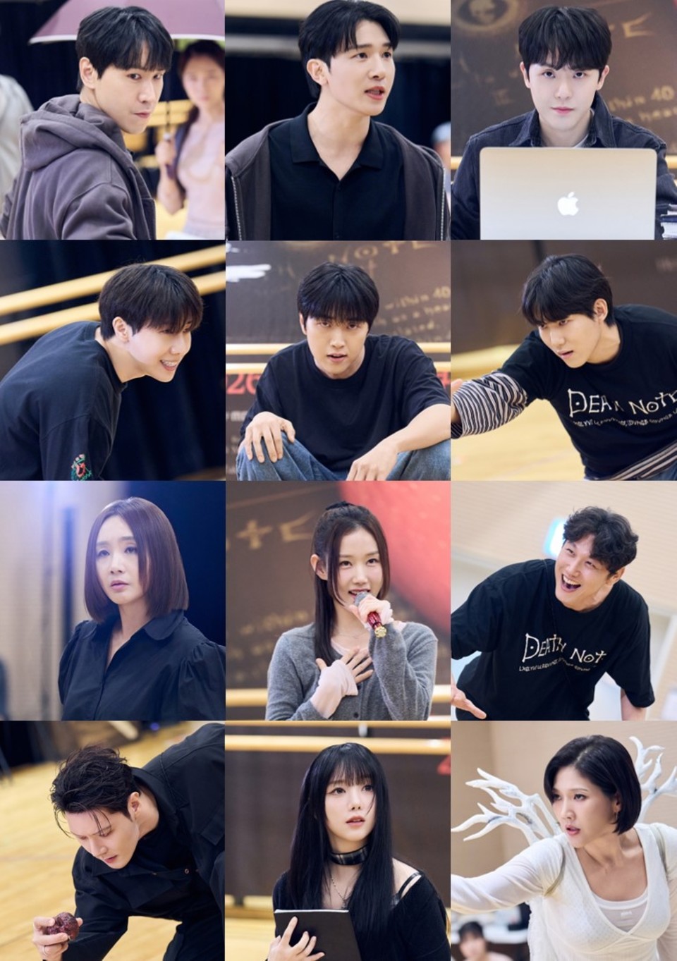 뮤지컬 '데스노트' 연습 현장_조형균, 김민석, 임규형, 김성규, 산들, 탕준상,이영미, 최서연, 양승리, 임정모, 케이, 장은아｜제공=오디컴퍼니㈜