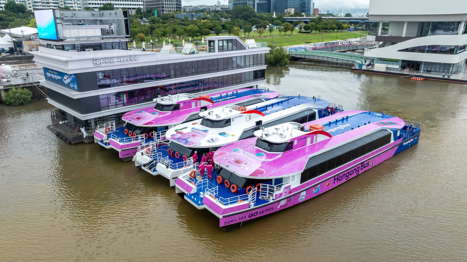 한강에서 바라본 여의도선착장