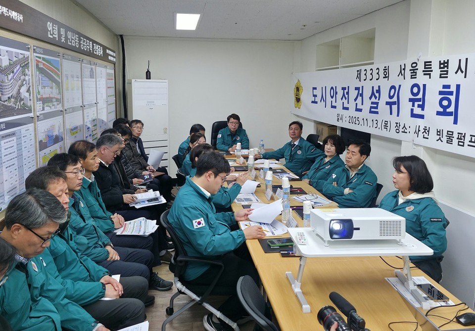 사천빗물펌프장 유입관로 신설공사 현장확인감사 사진