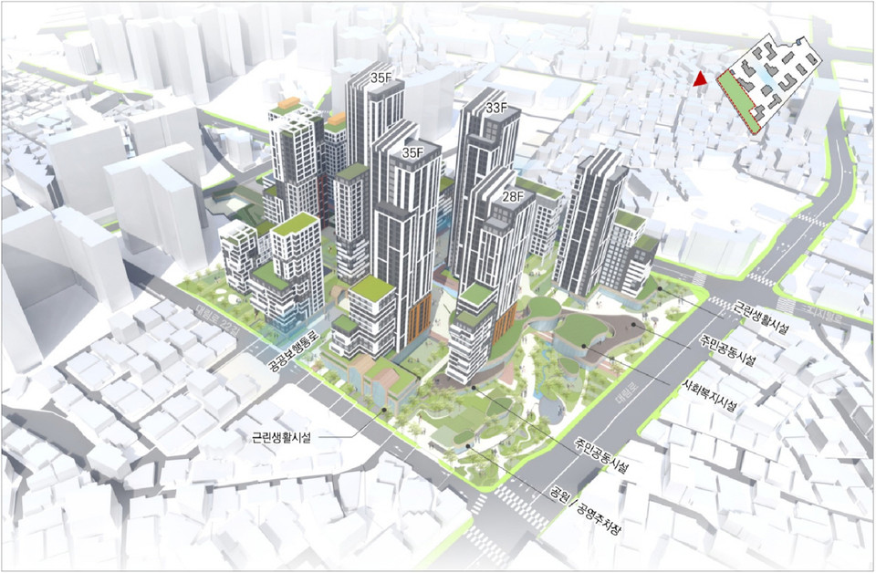 ▲대림동 855-1번지 일대 대림1구역 주택정비형 재개발사업 조감도
