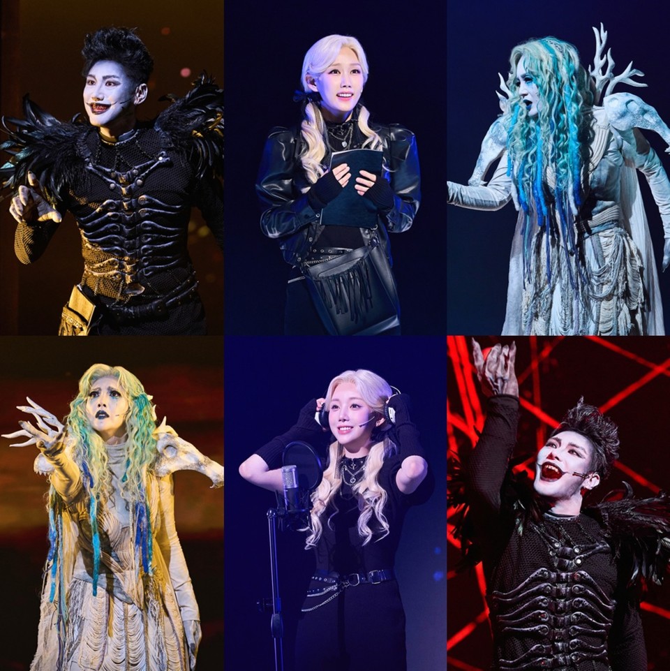 2025 뮤지컬 '데스노트' 공연 사진_’렘’ 역_이영미, 장은아, ‘류크’ 역_양승리, 임정모‘아마네 미사’ 역_최서연, 케이|제공=오디컴퍼니㈜
